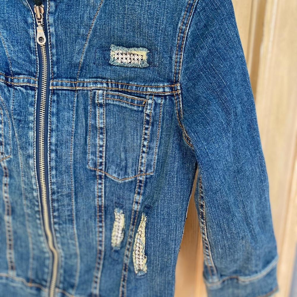 Allen B Denim Rhinestone Jacket - Picture 5 of 7